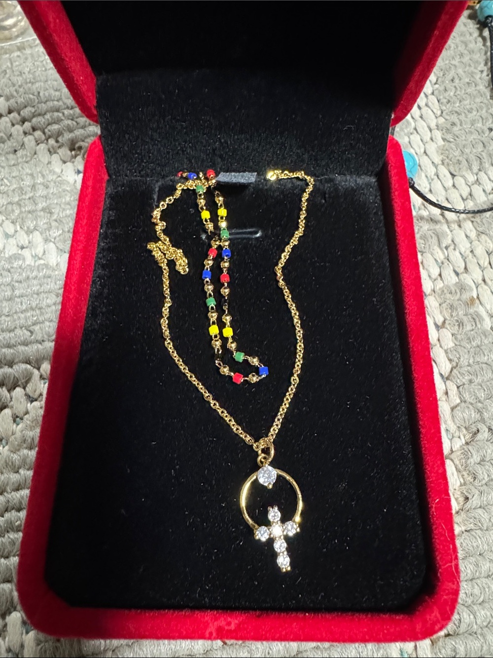Golden double stack necklace